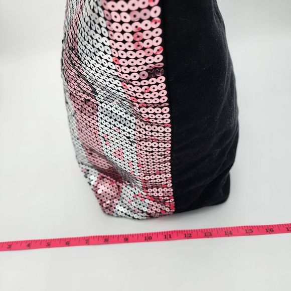 Victoria's Secret Sequin Striped Weekender Tote Bag - Picture 10 of 11
